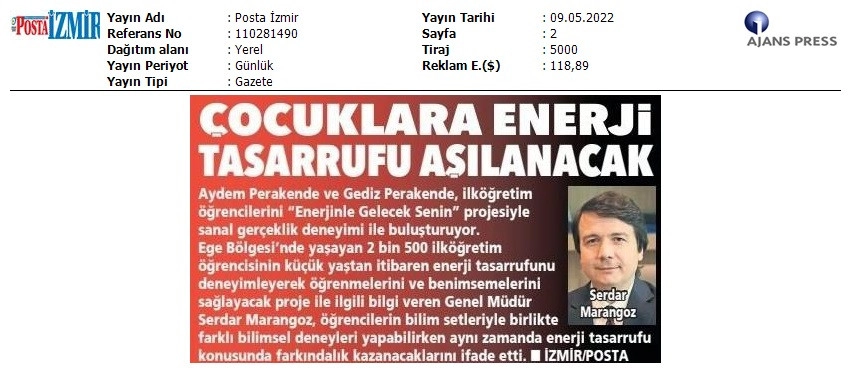  Enerjinle Gelecek Senin Projemiz 